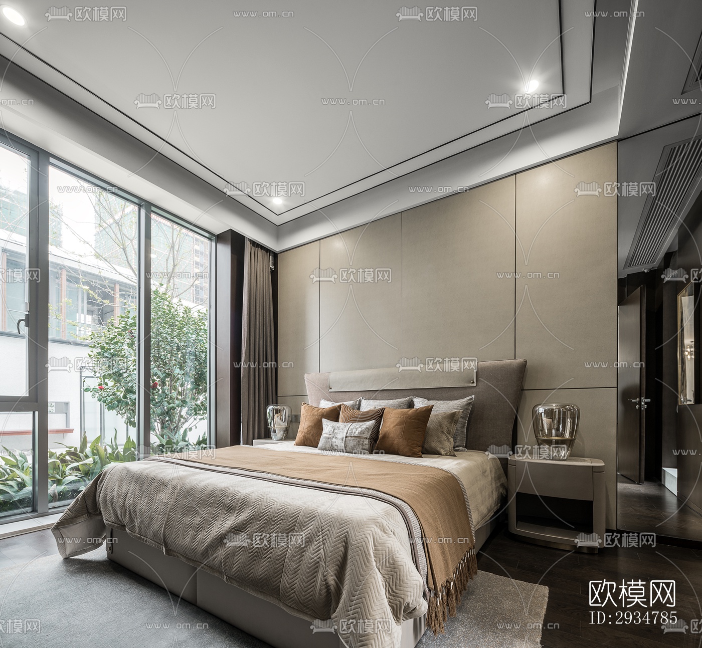 现代平层效果图下载（渲染图9）