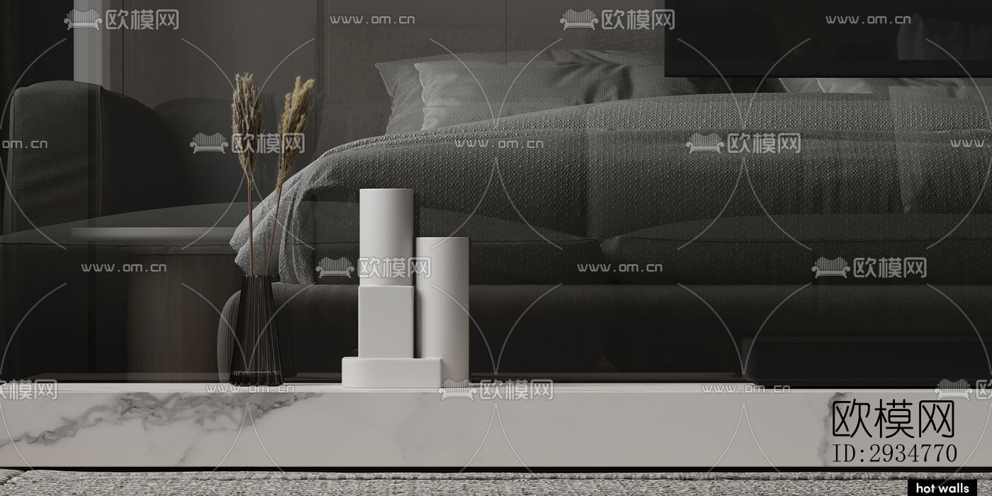 现代平层效果图下载（渲染图7）