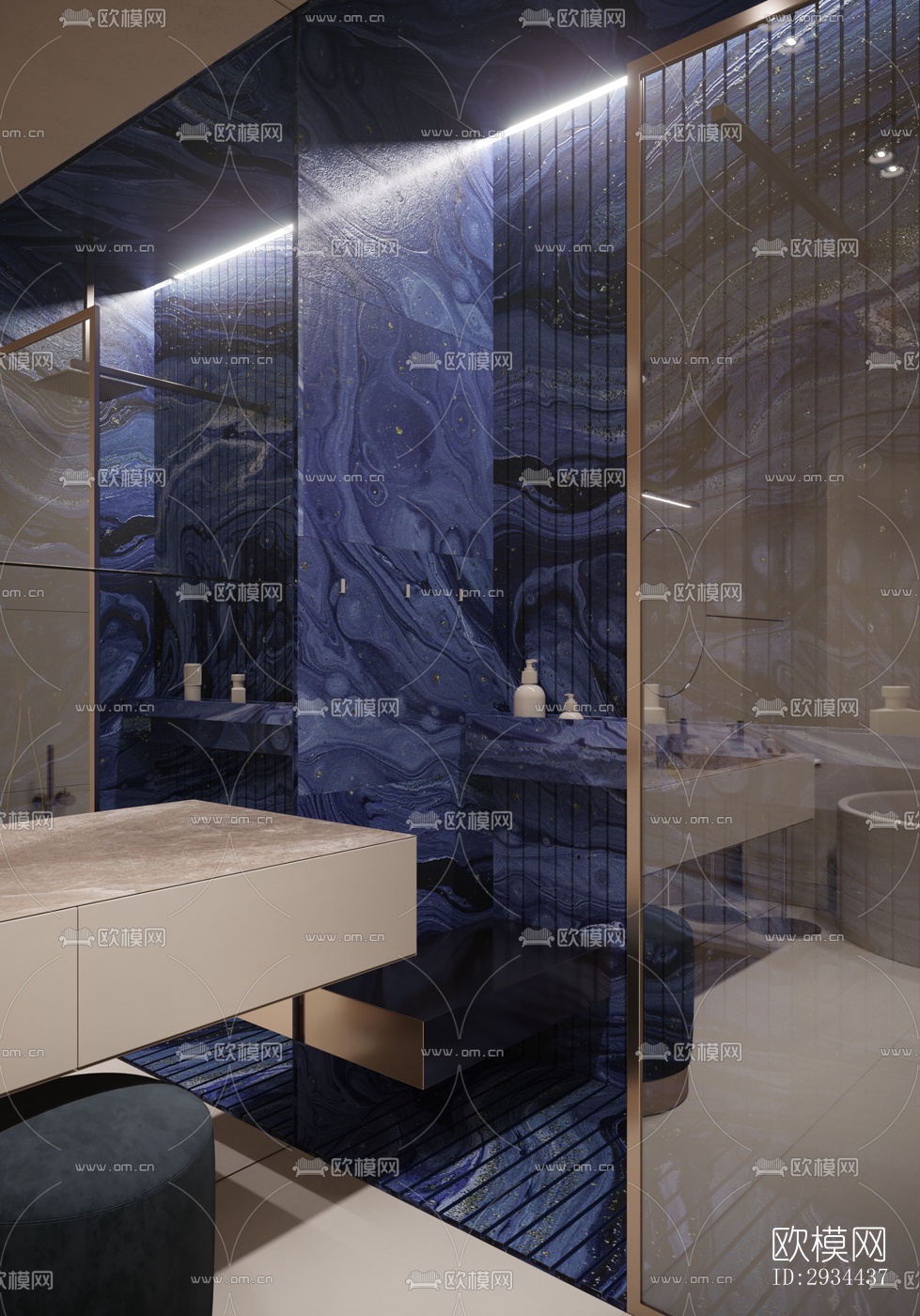 后现代平层效果图下载（渲染图7）