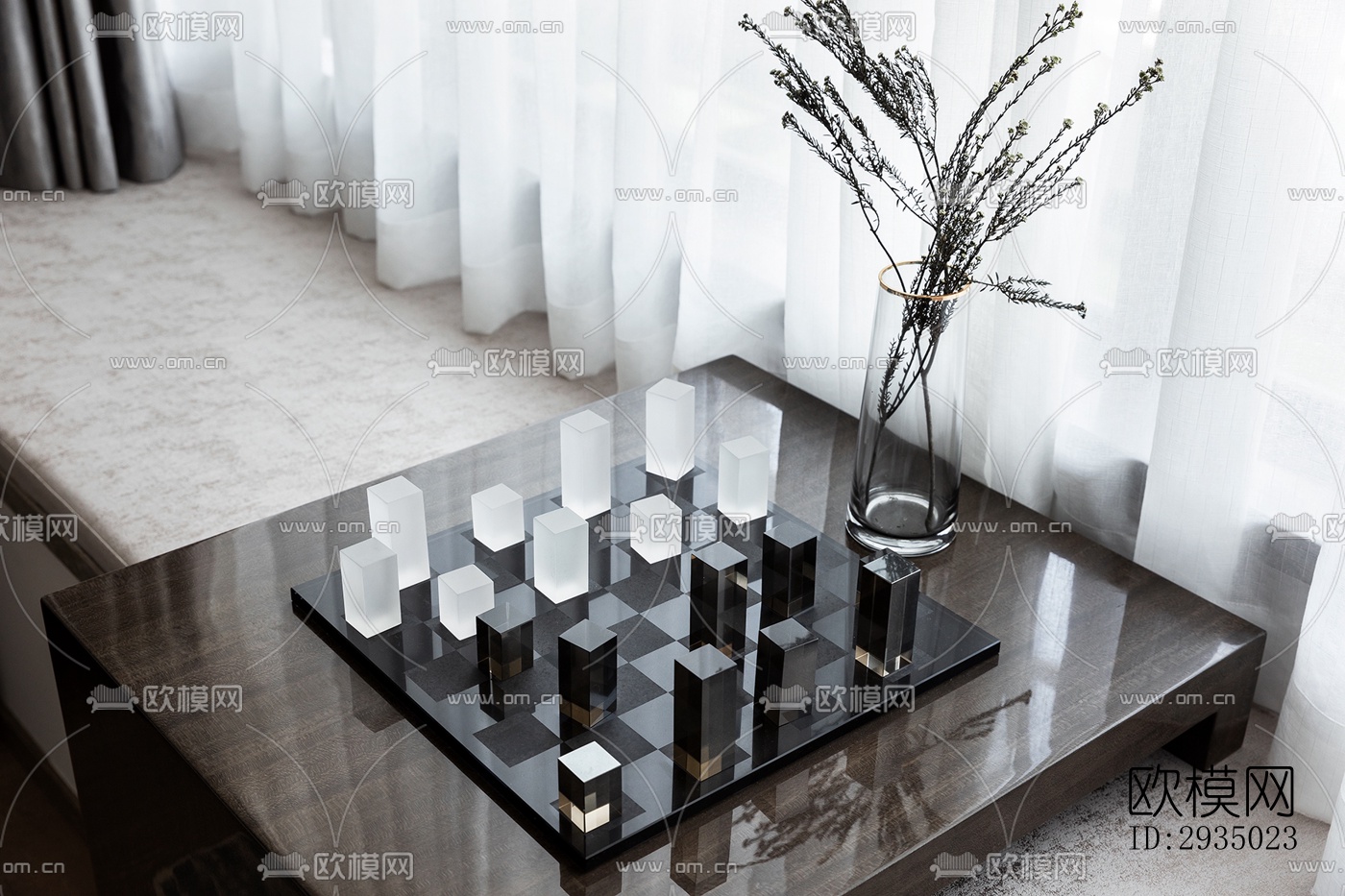 现代平层效果图下载（渲染图11）