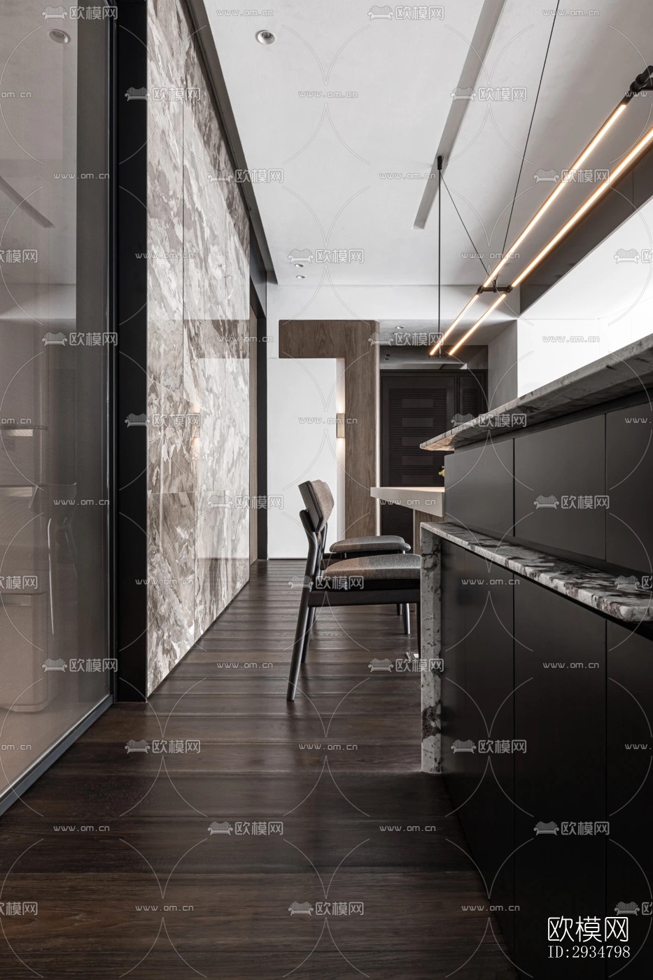 现代平层效果图下载（渲染图5）