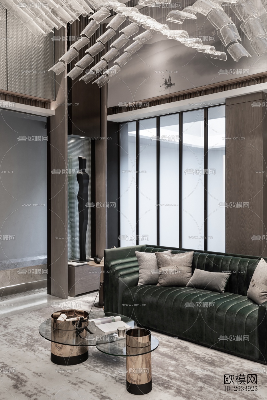 新中式别墅效果图下载（渲染图19）