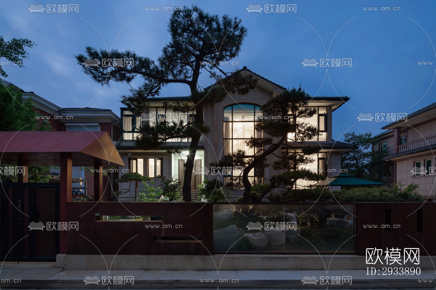 后现代别墅效果图下载（渲染图15）