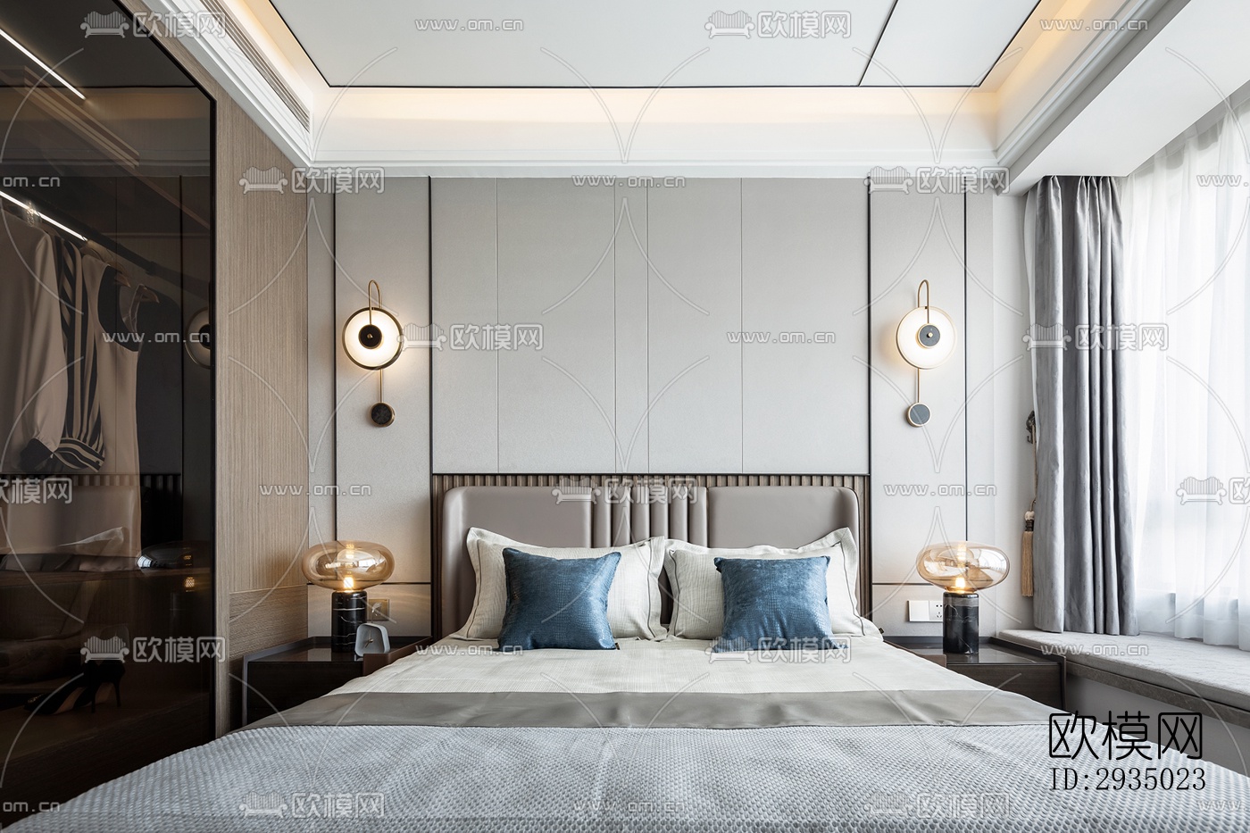 现代平层效果图下载（渲染图10）