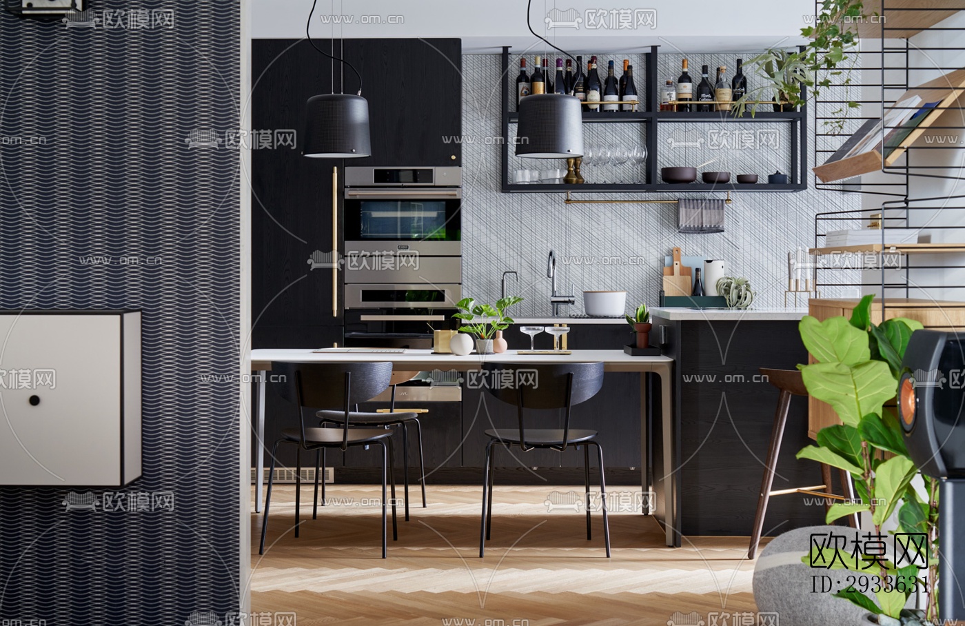 北欧公寓效果图下载（渲染图1）