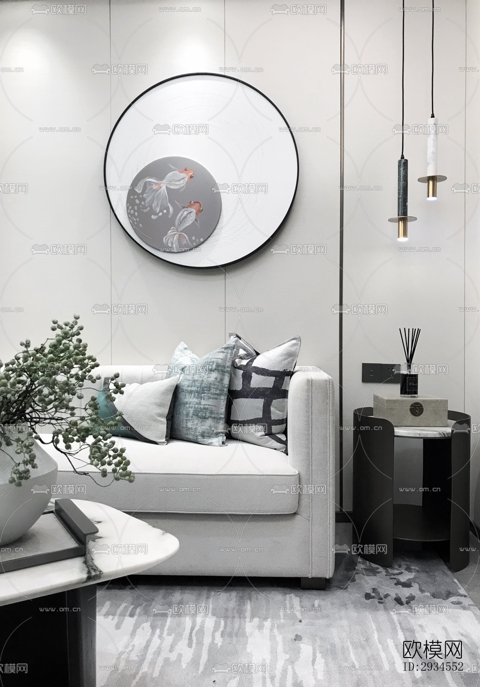 新中式平层效果图下载（渲染图18）