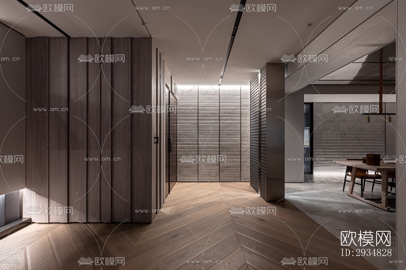 现代平层效果图下载（渲染图20）