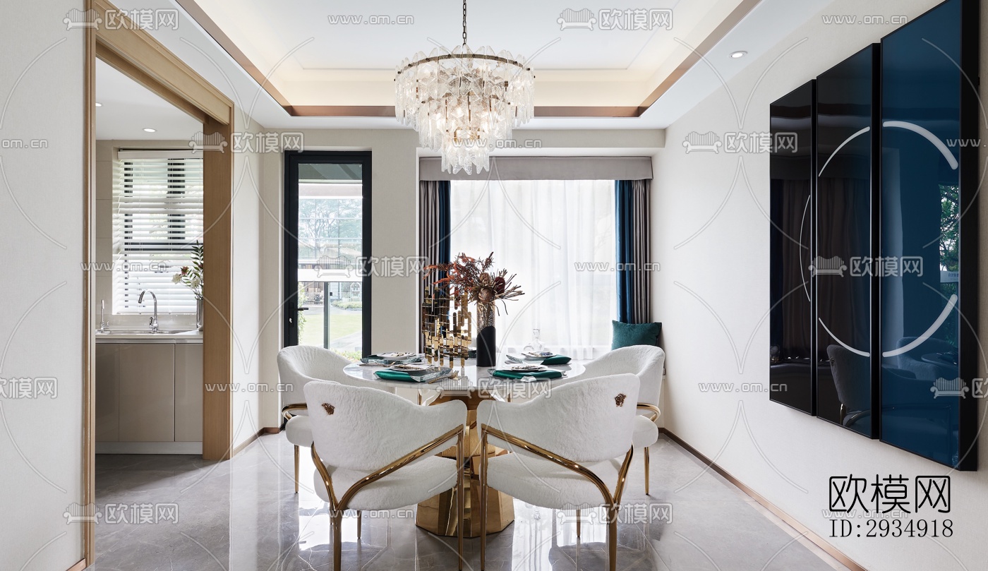 现代平层效果图下载（渲染图6）