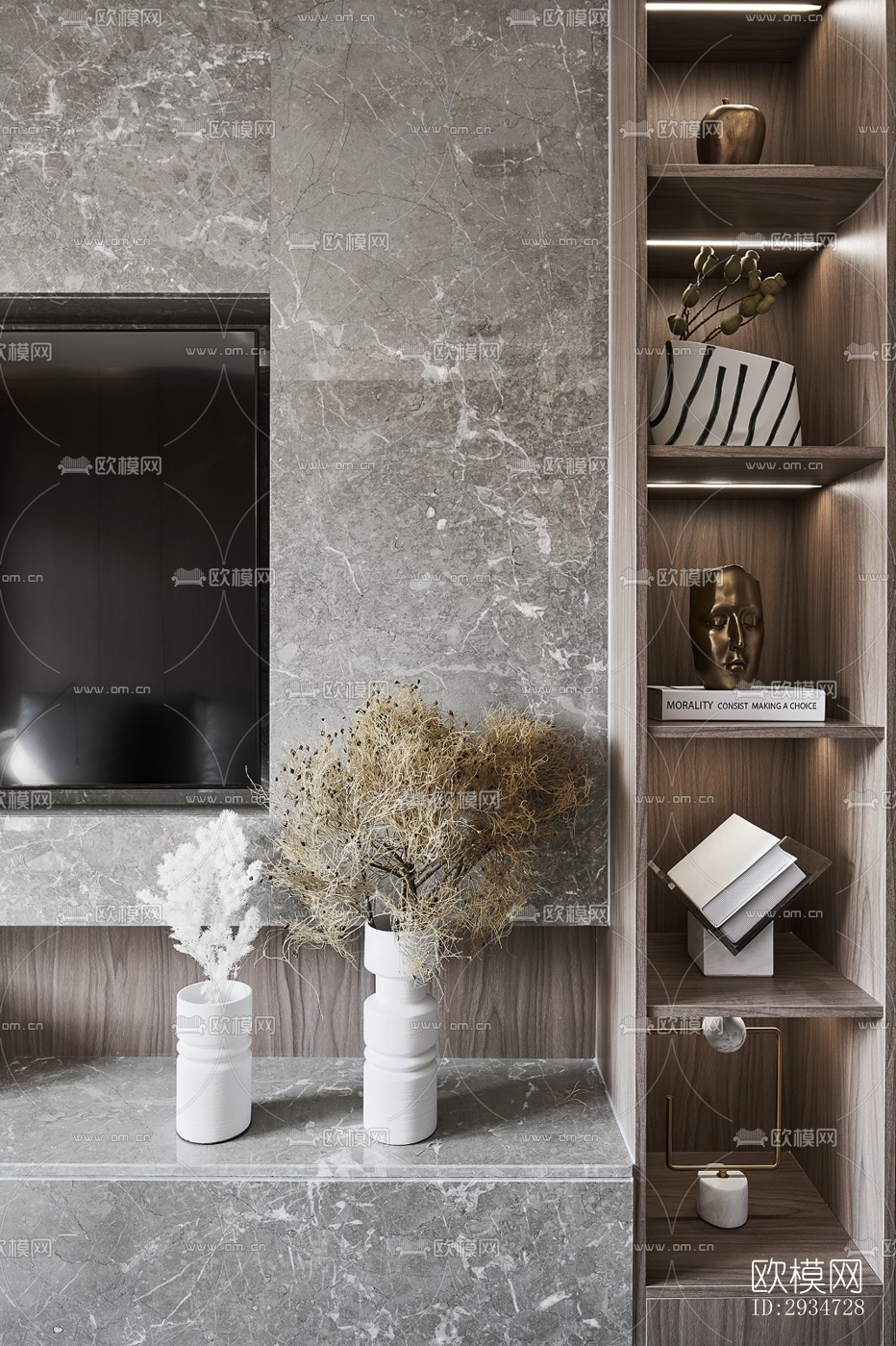 现代平层效果图下载（渲染图18）