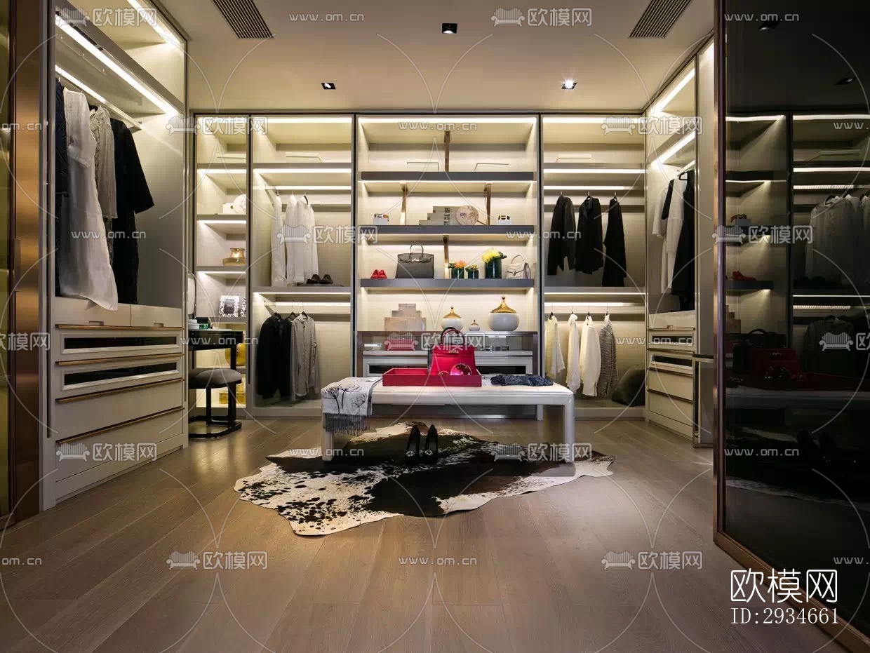 新中式平层效果图下载（渲染图13）