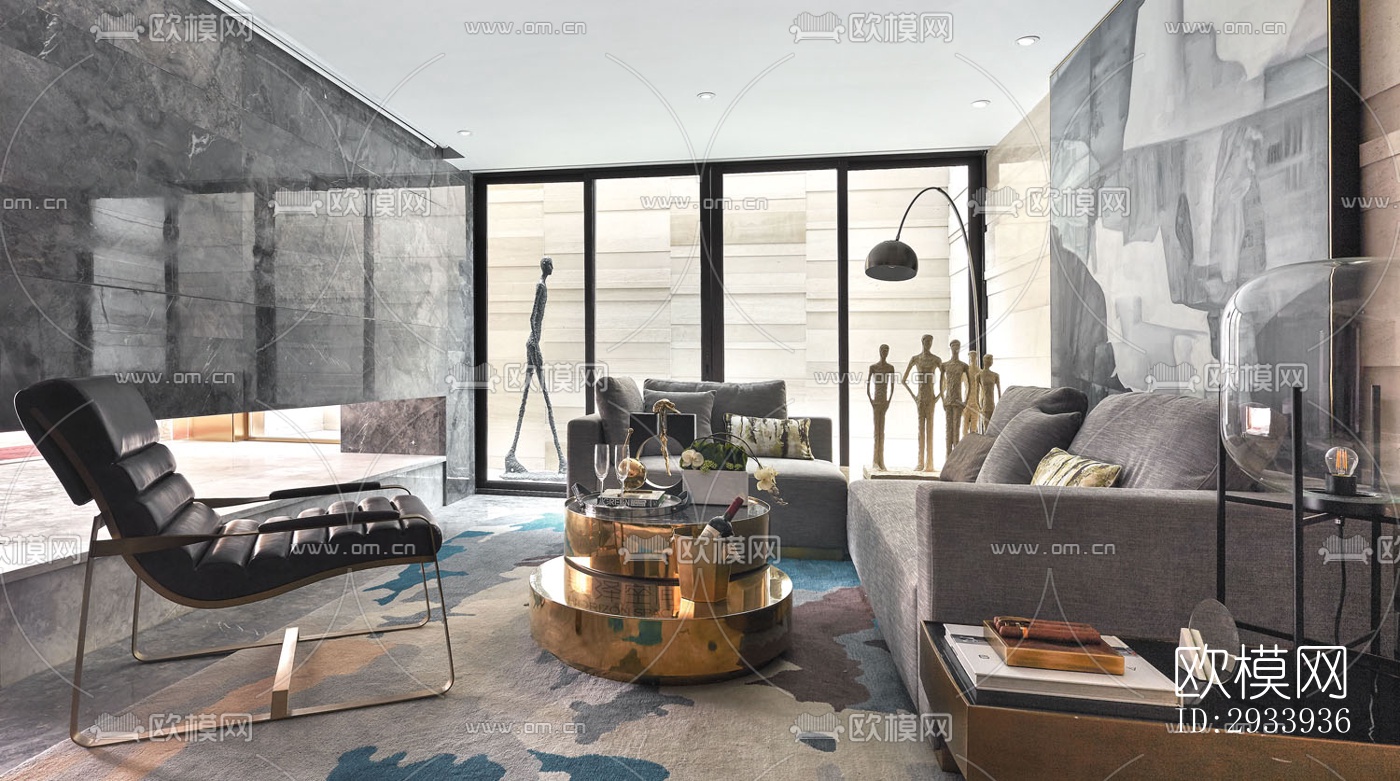 新中式别墅效果图下载（渲染图19）