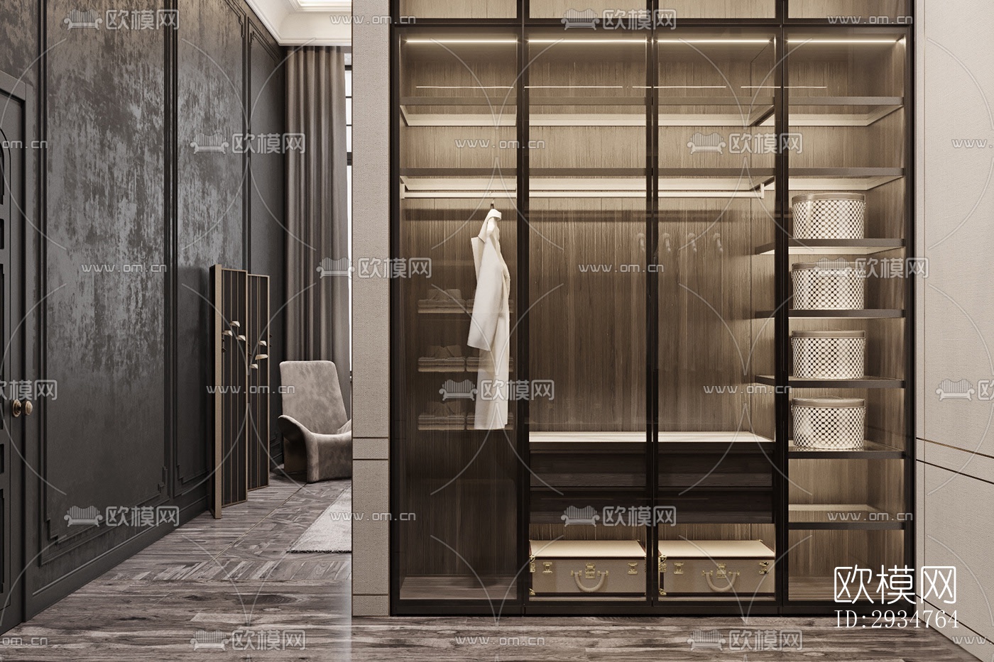 现代平层效果图下载（渲染图15）