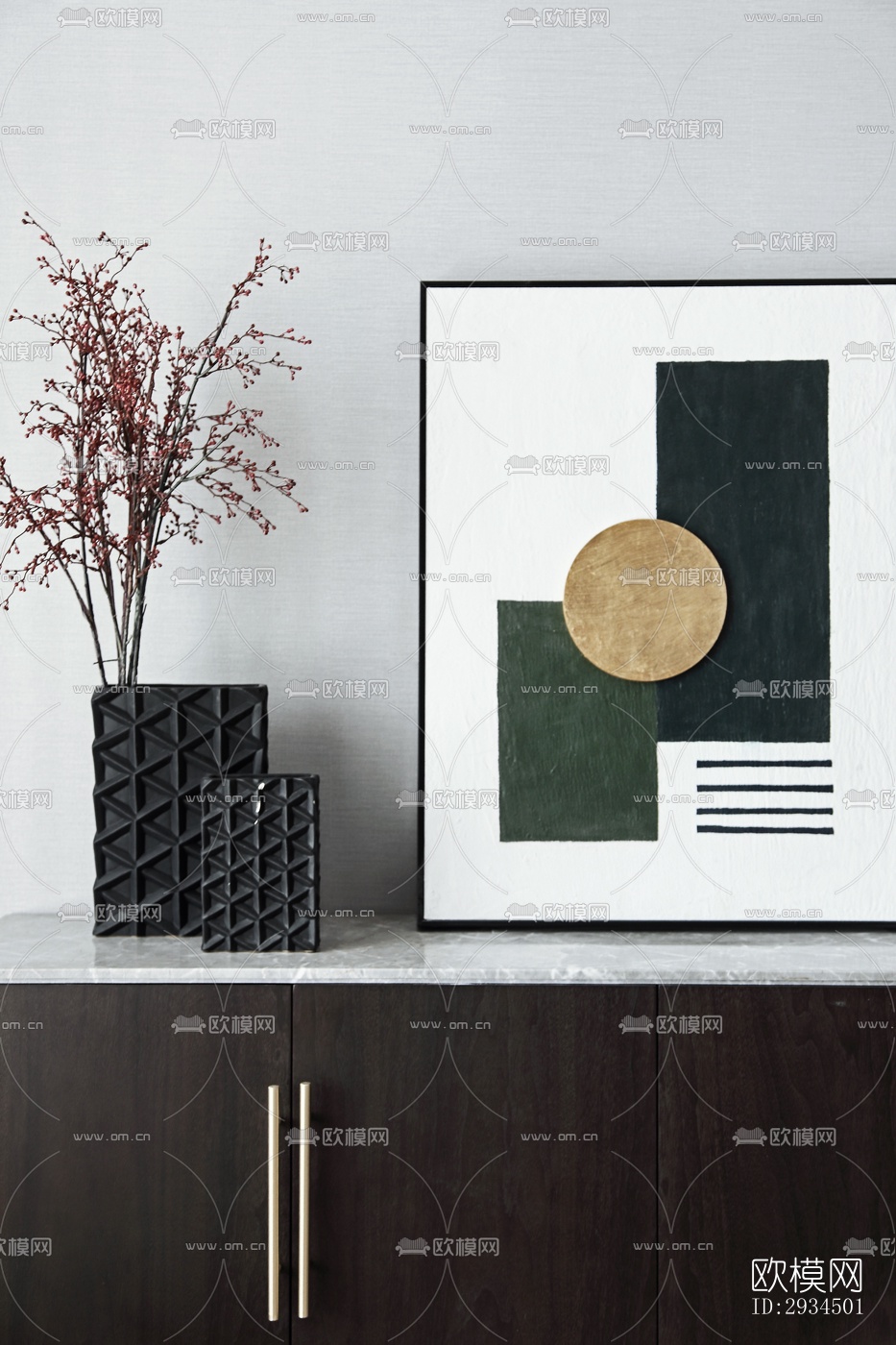 新中式平层效果图下载（渲染图4）