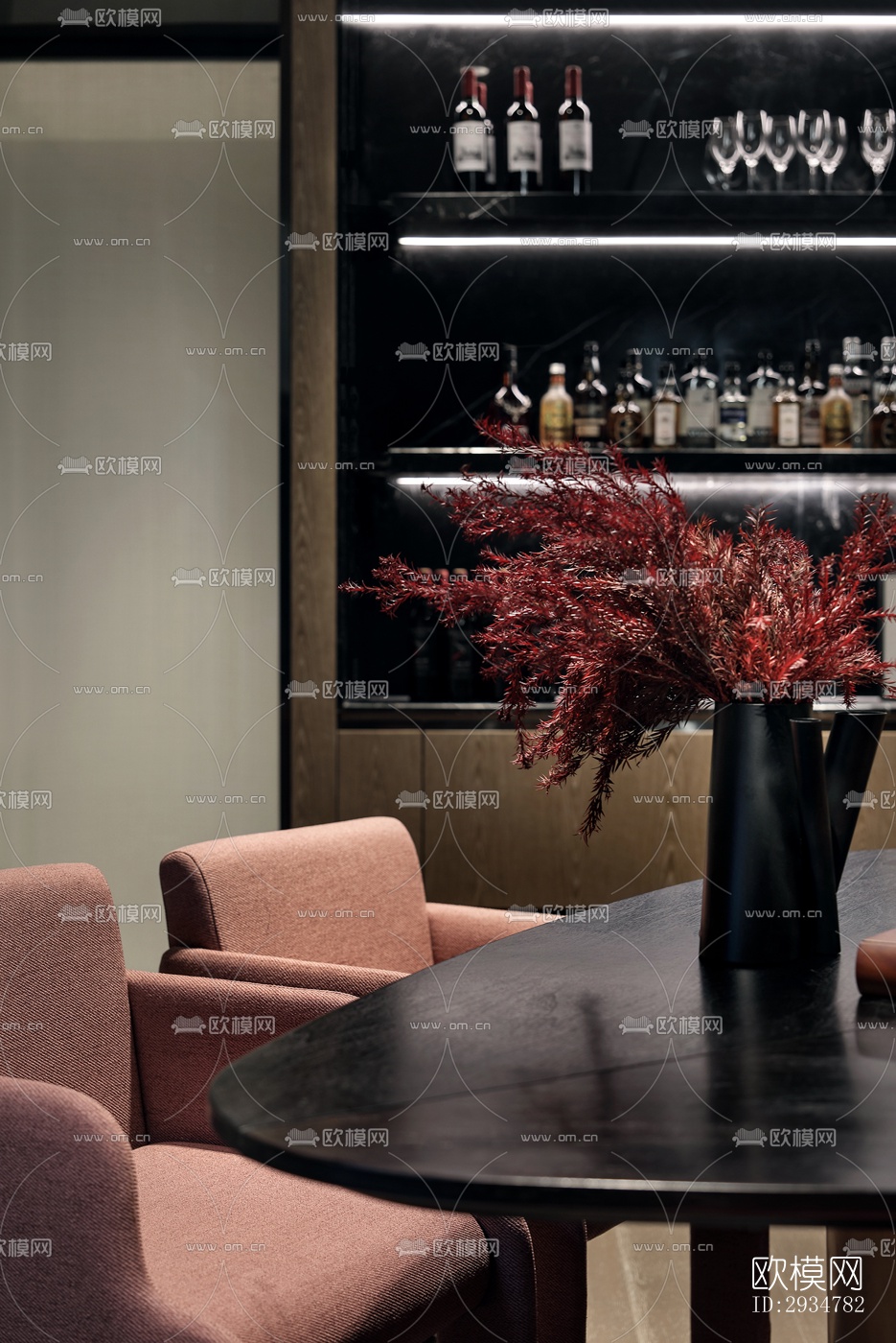 现代平层效果图下载（渲染图14）