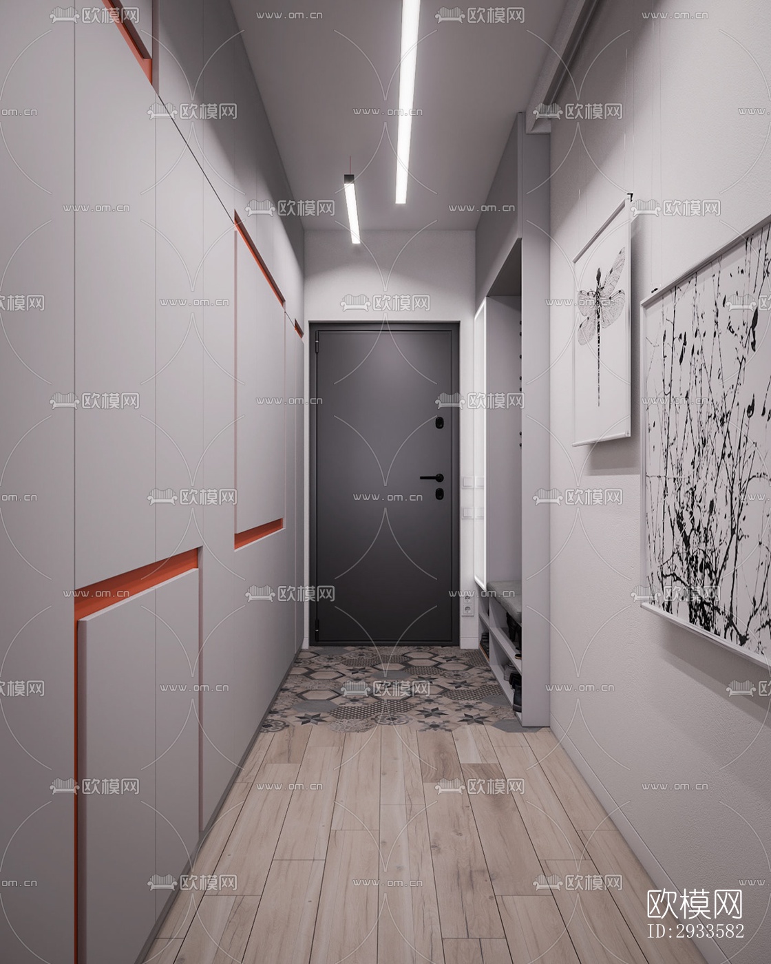 北欧公寓效果图下载（渲染图2）