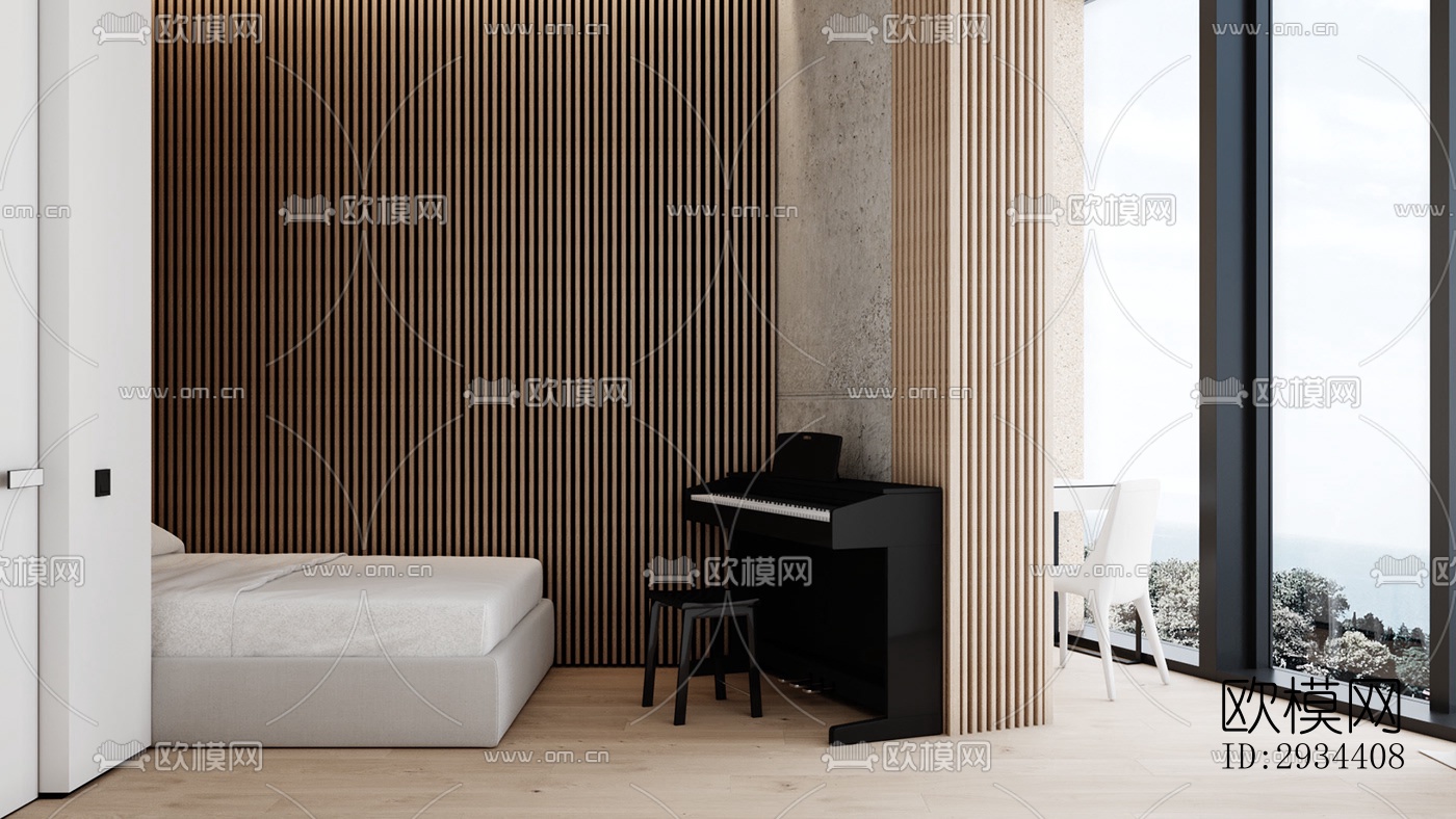 北欧平层效果图下载（渲染图7）