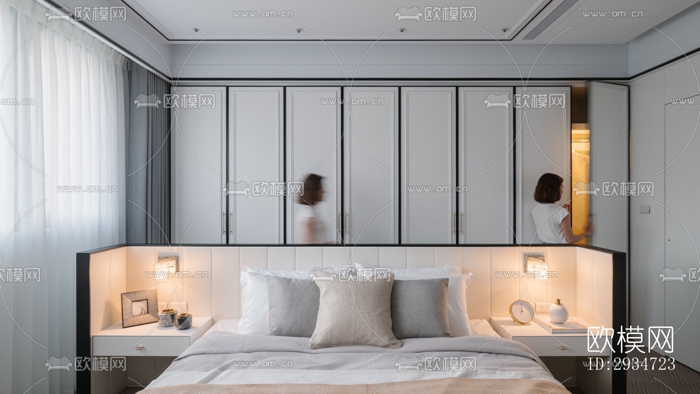 现代平层效果图下载（渲染图8）