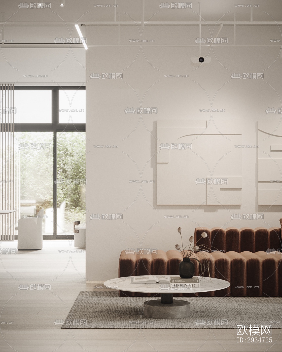 现代平层效果图下载（渲染图2）