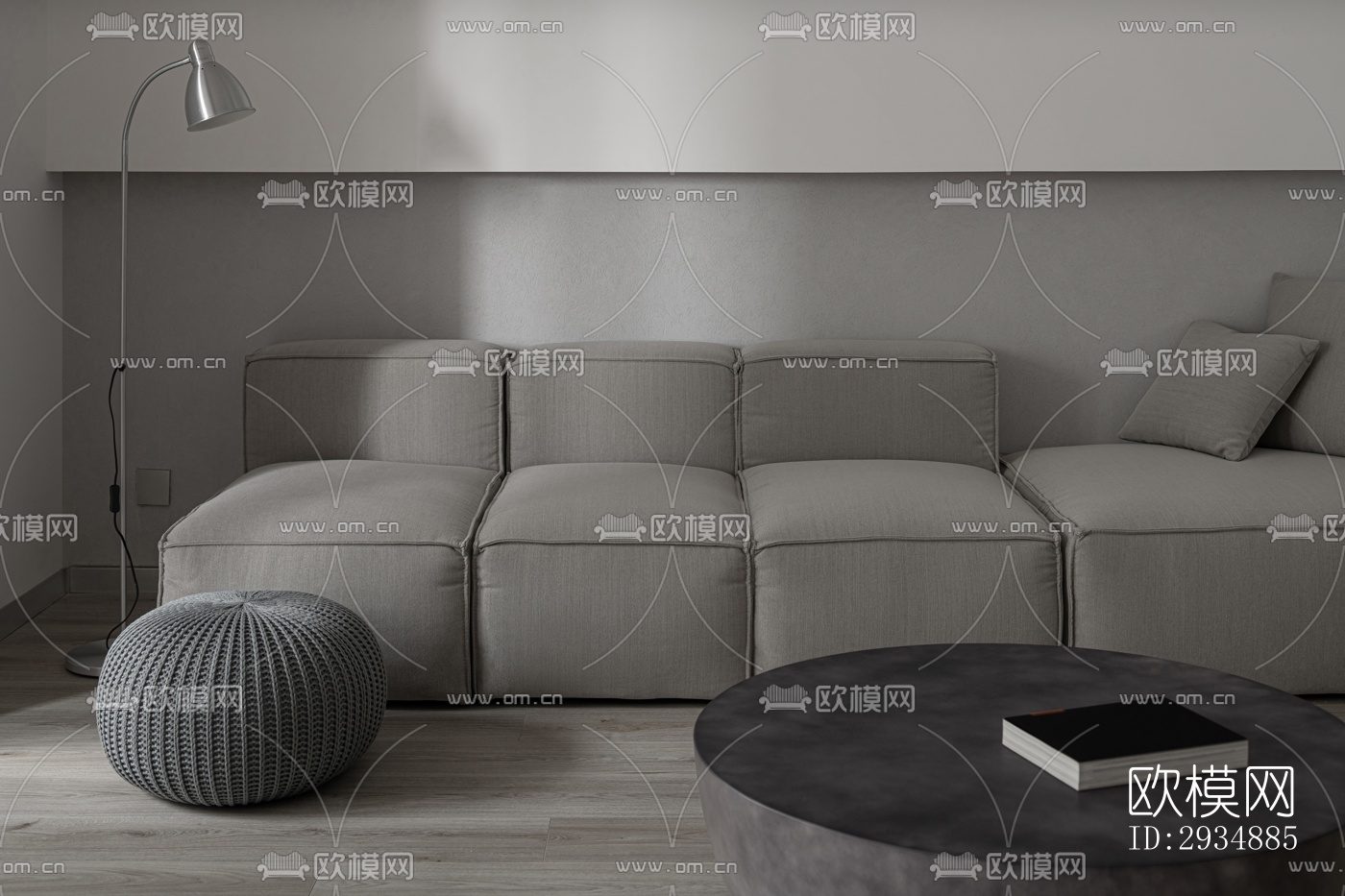 现代平层效果图下载（渲染图15）