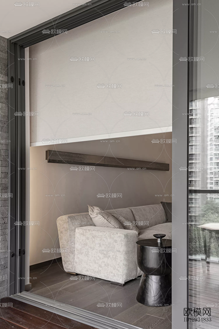 现代平层效果图下载（渲染图3）