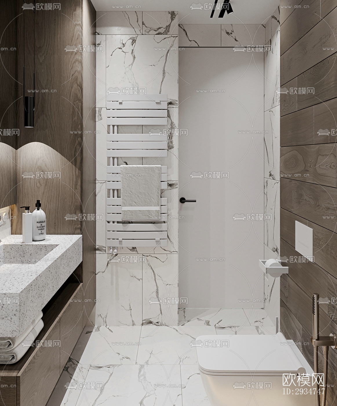 现代平层效果图下载（渲染图5）