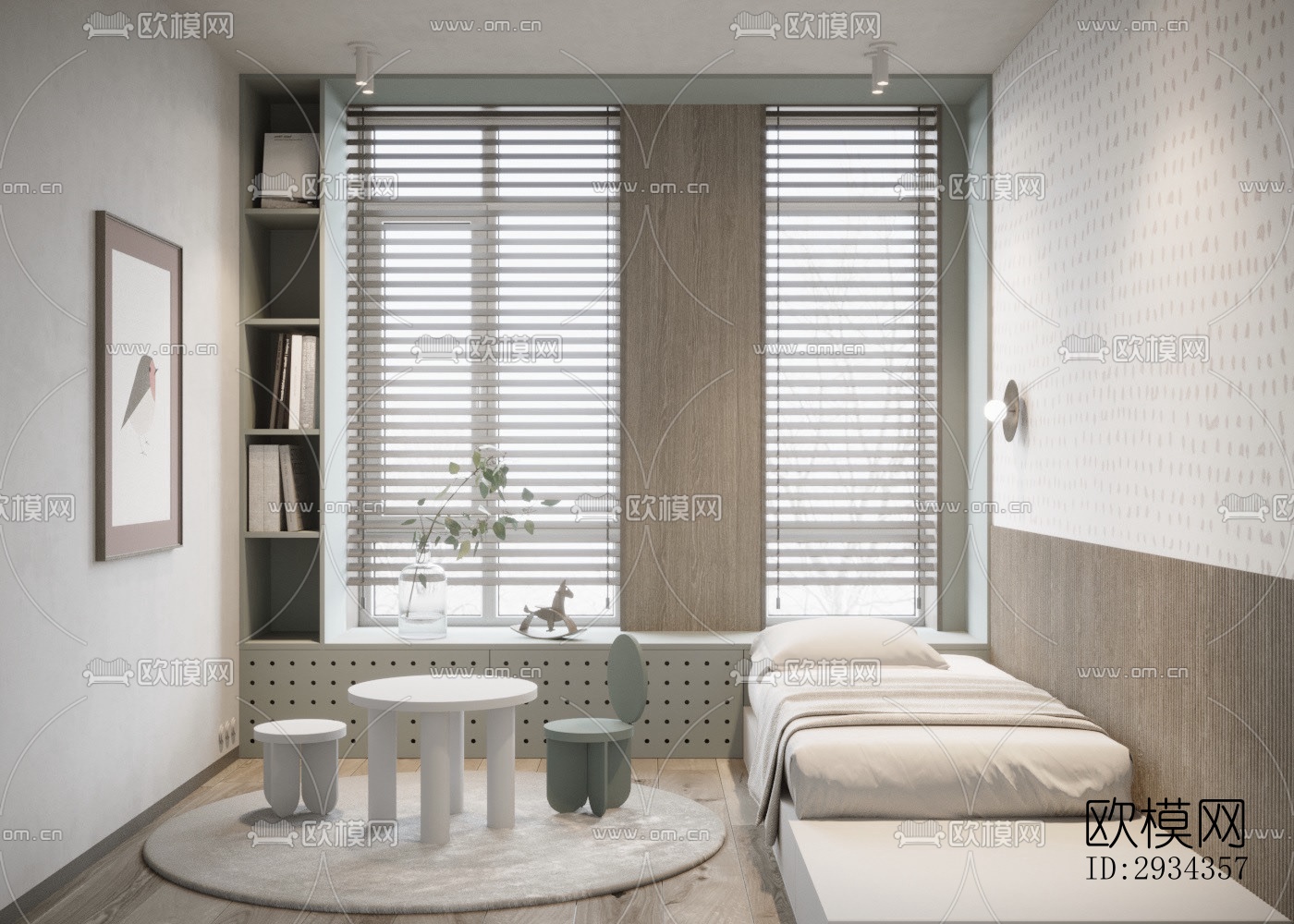 侘寂平层效果图下载（渲染图14）