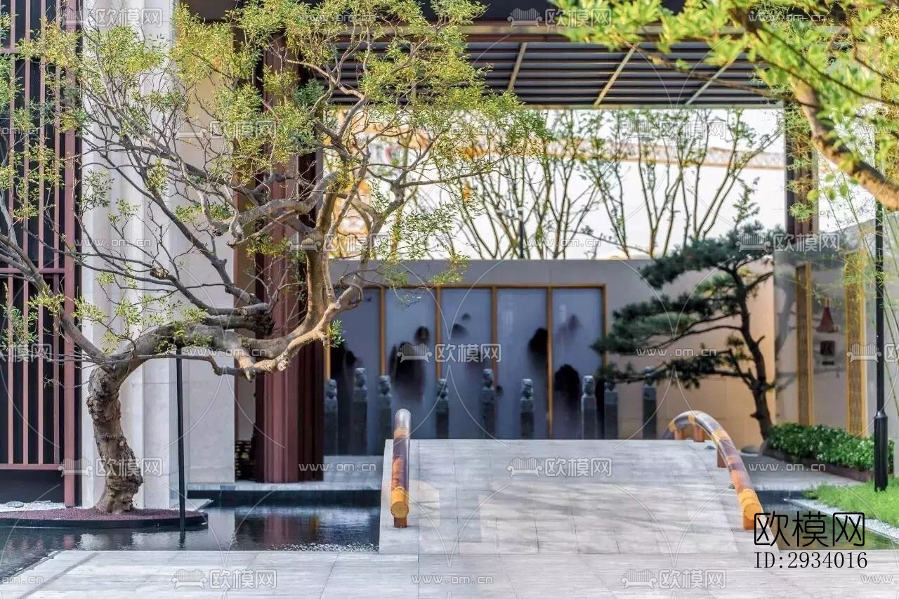 新中式别墅效果图下载（渲染图15）