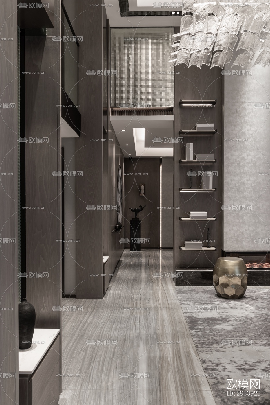 新中式别墅效果图下载（渲染图17）