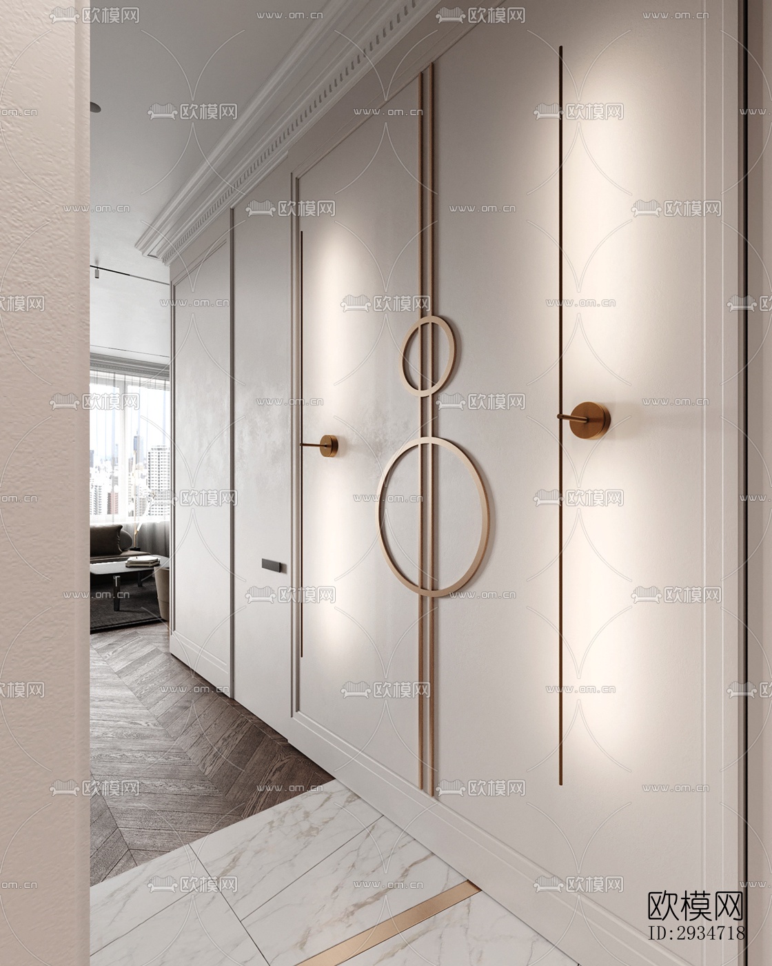 现代平层效果图下载（渲染图8）