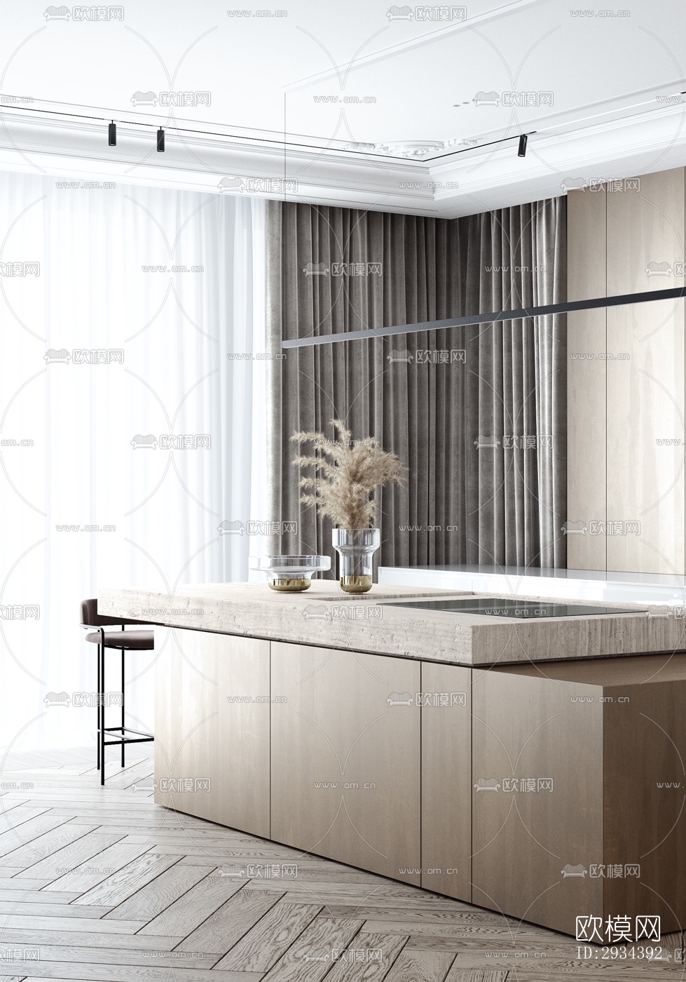 北欧平层效果图下载（渲染图2）