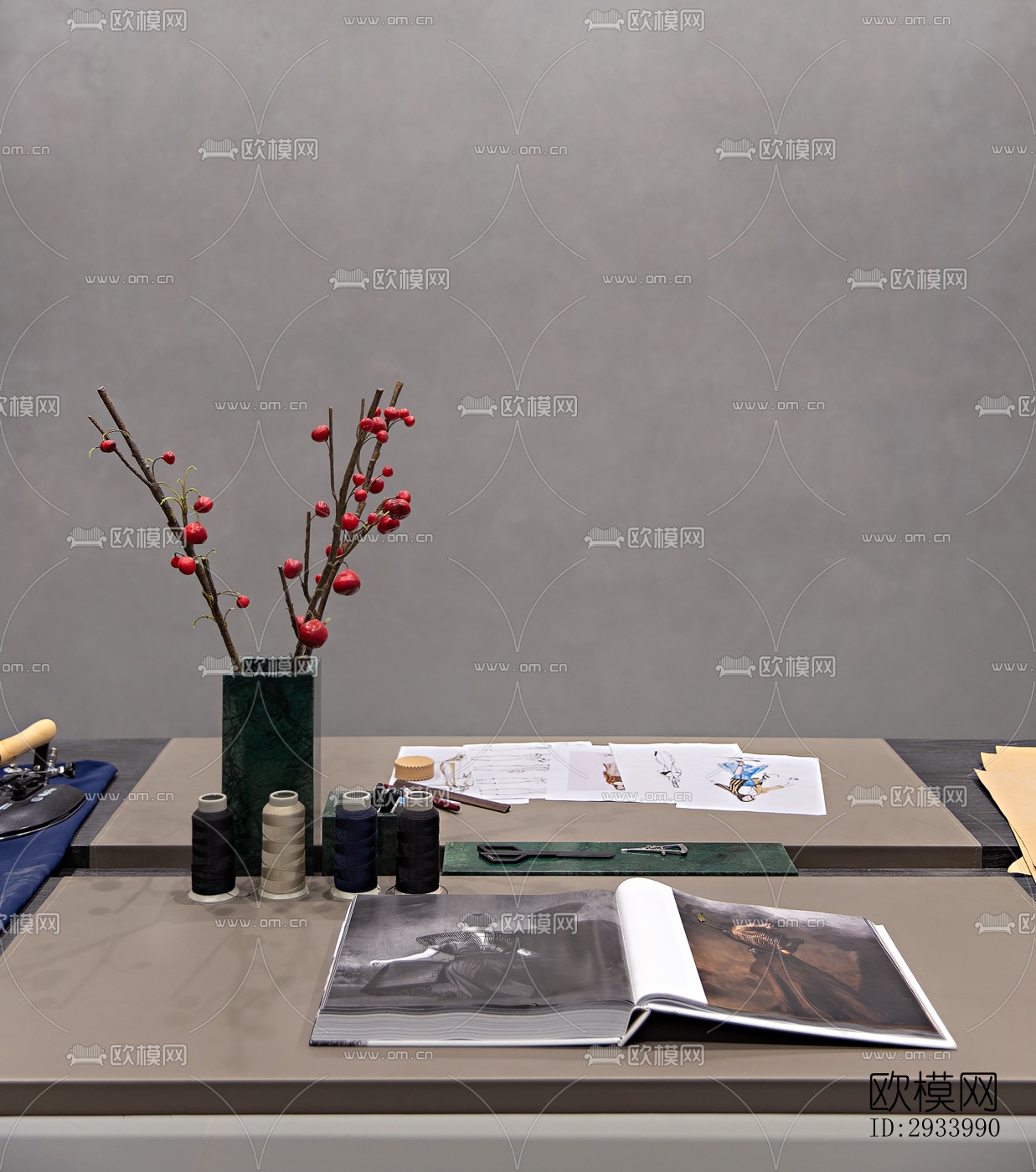 新中式别墅效果图下载（渲染图2）