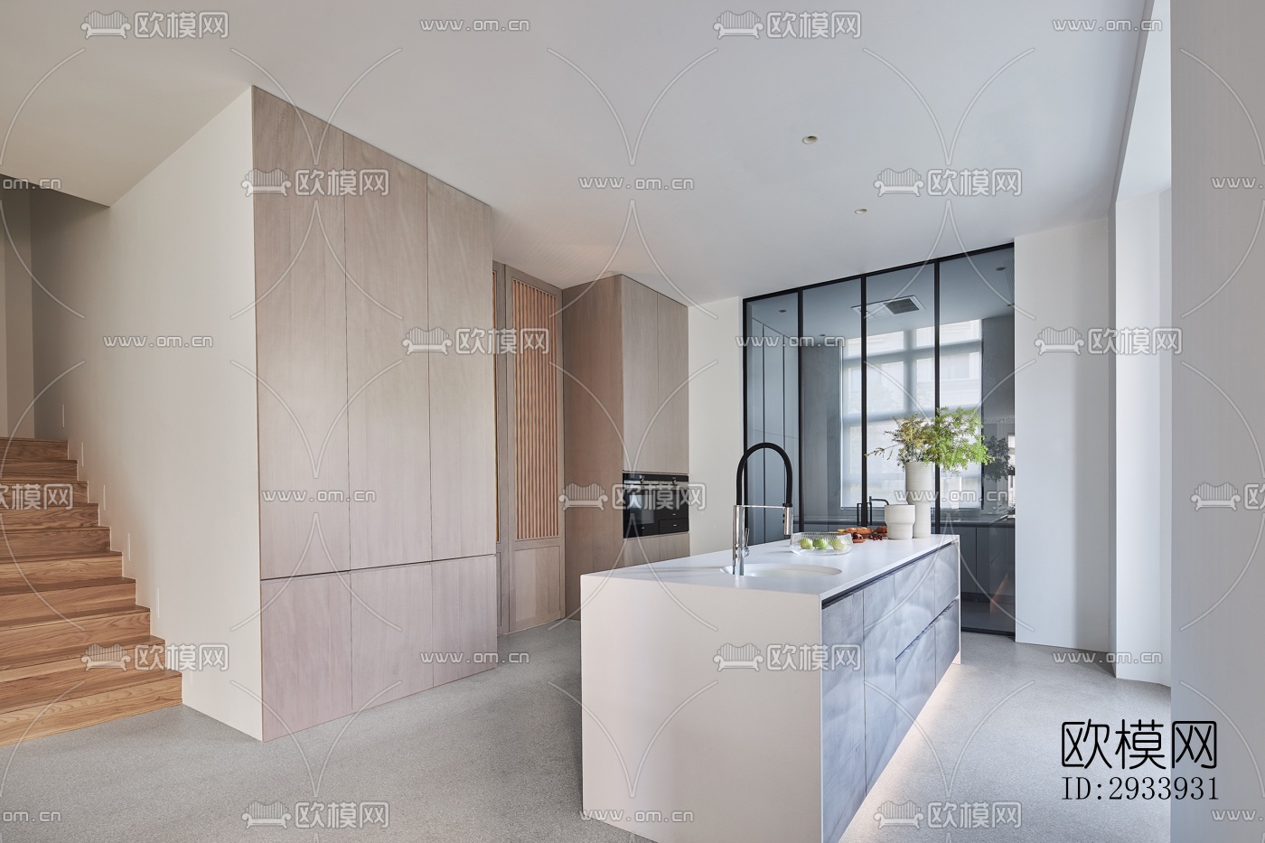 新中式别墅效果图下载（渲染图8）