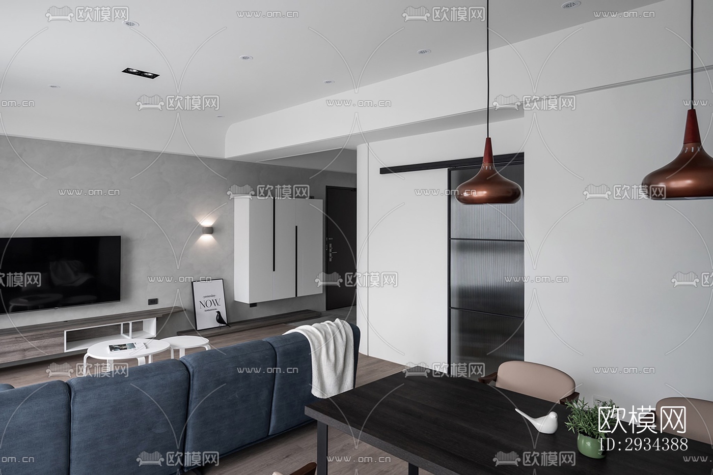 北欧平层效果图下载（渲染图3）