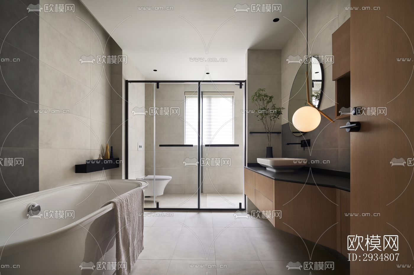 现代平层效果图下载（渲染图17）