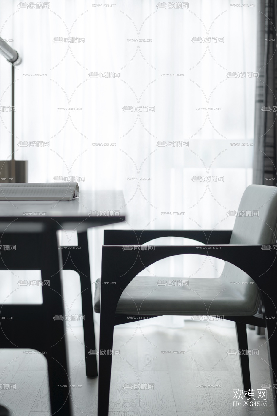 新中式平层效果图下载（渲染图12）