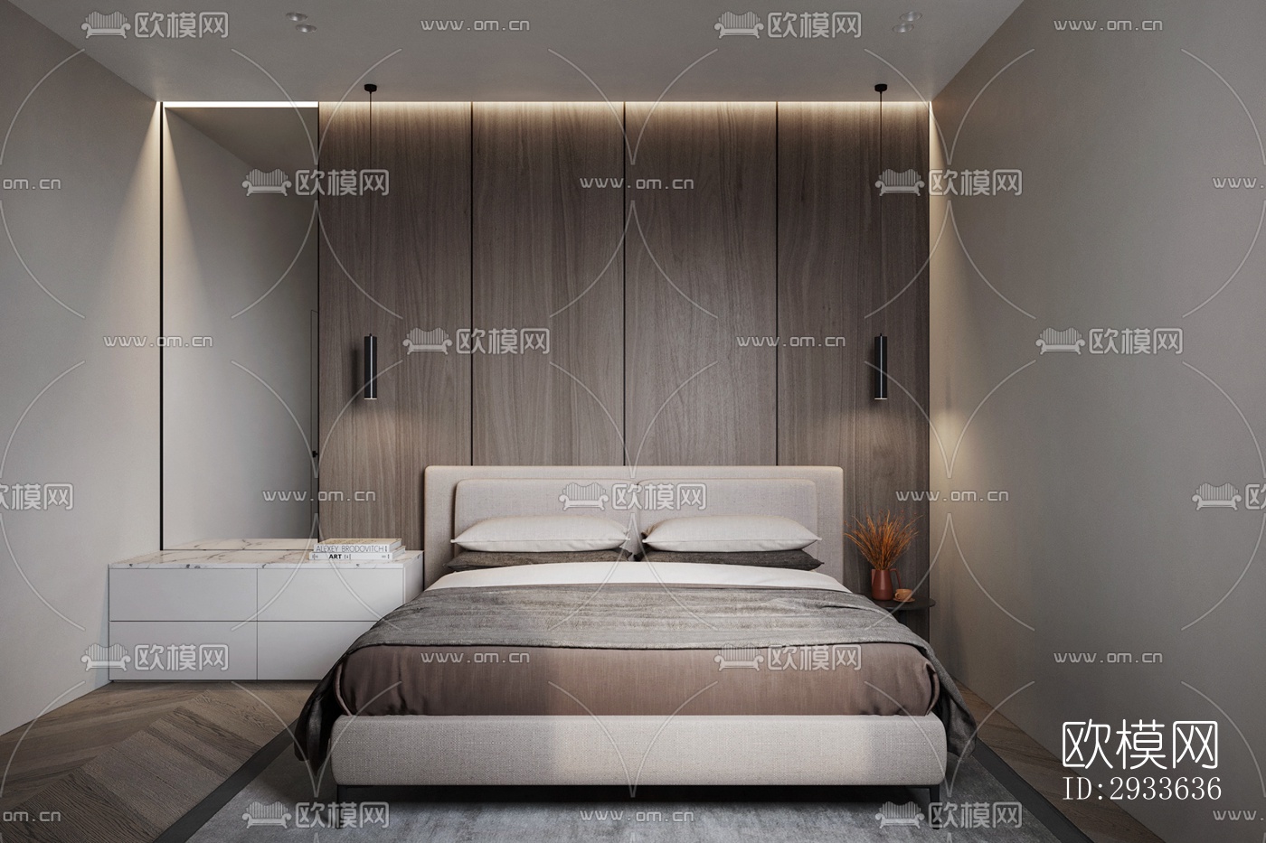 北欧公寓效果图下载（渲染图1）