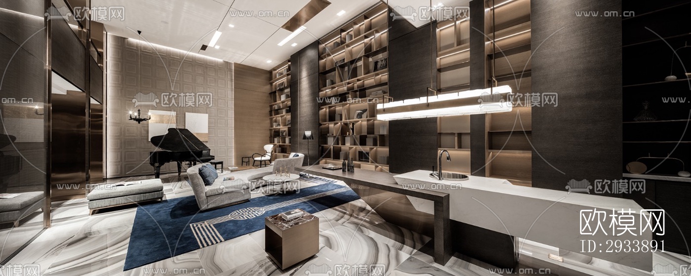 后现代别墅效果图下载（渲染图3）