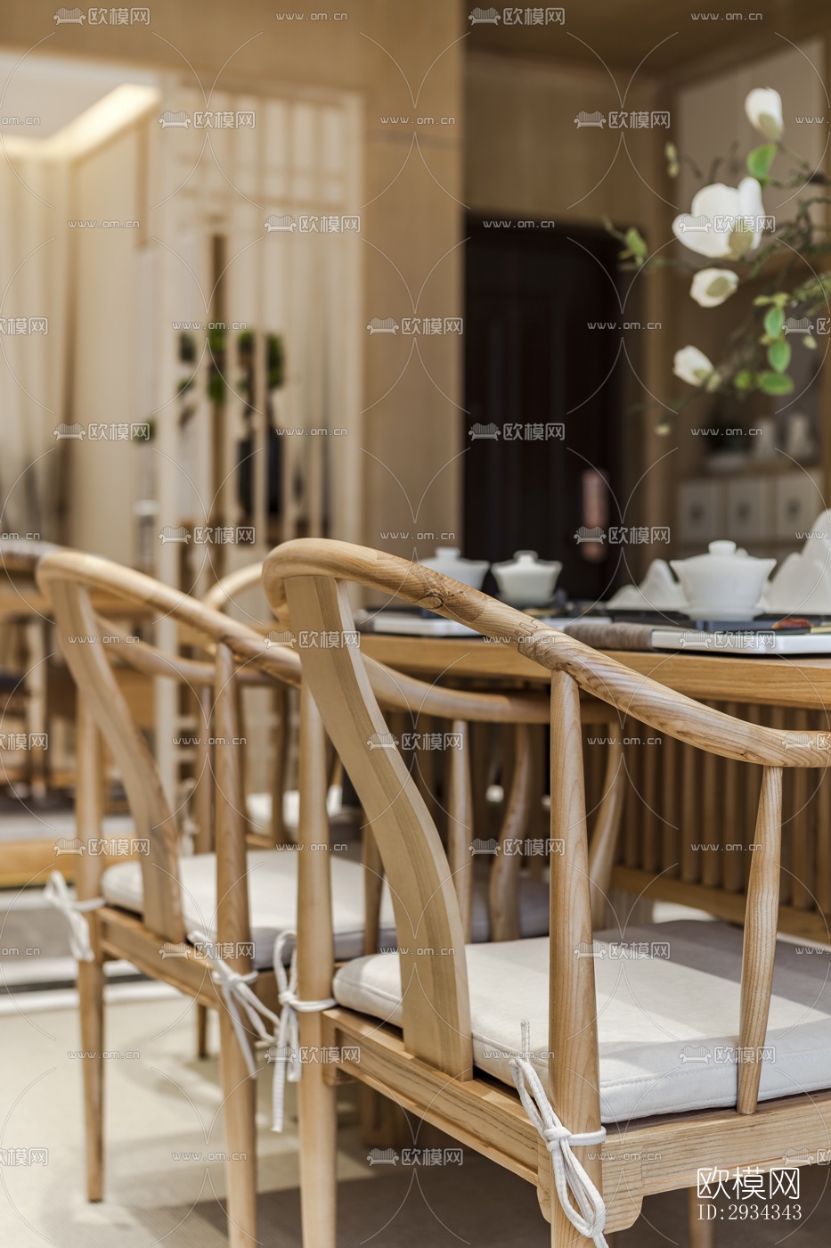 中式平层效果图下载（渲染图7）