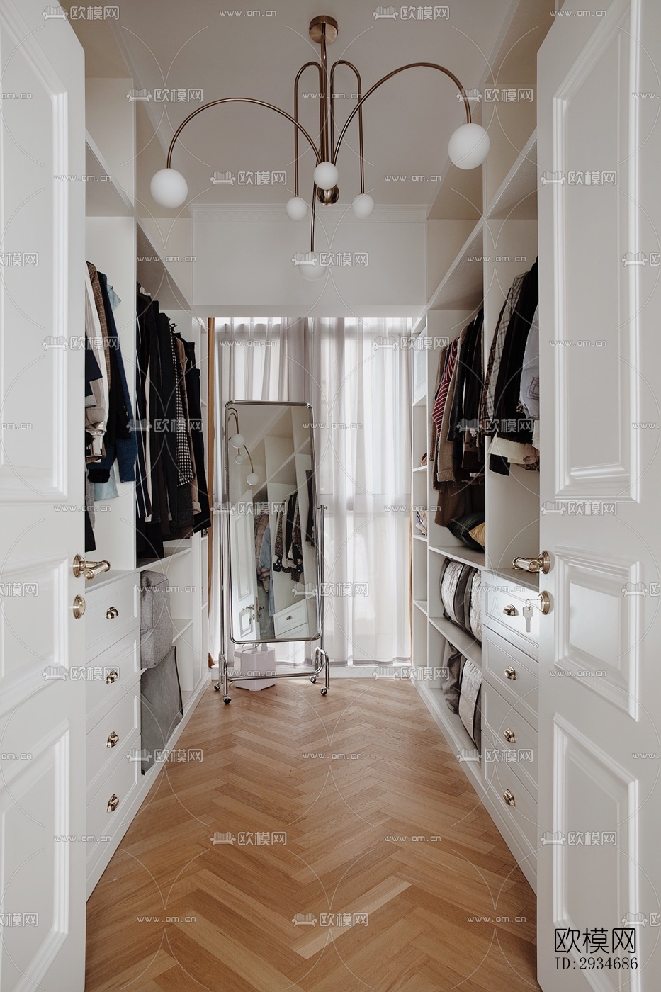 欧式平层效果图下载（渲染图12）