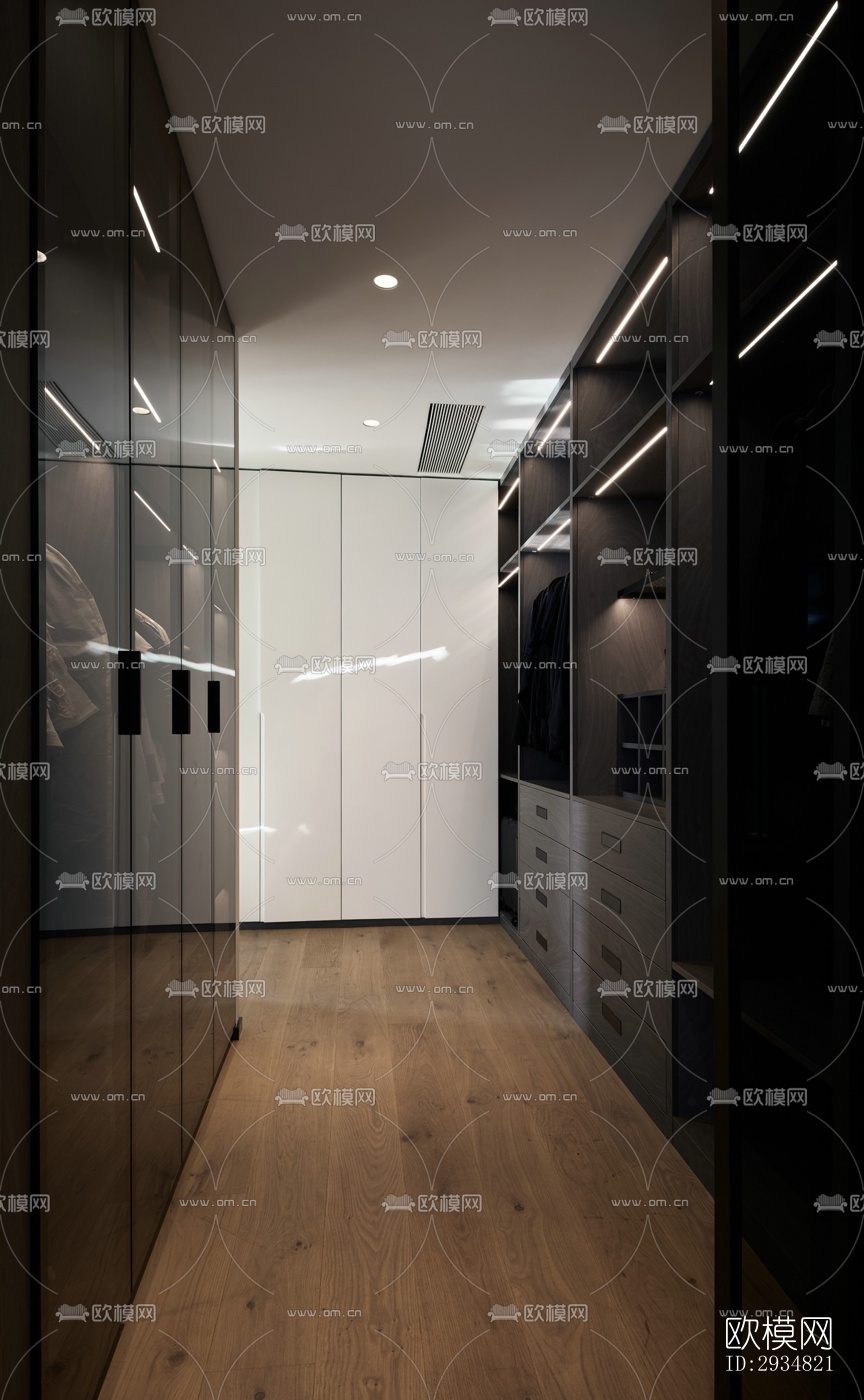 现代平层效果图下载（渲染图7）