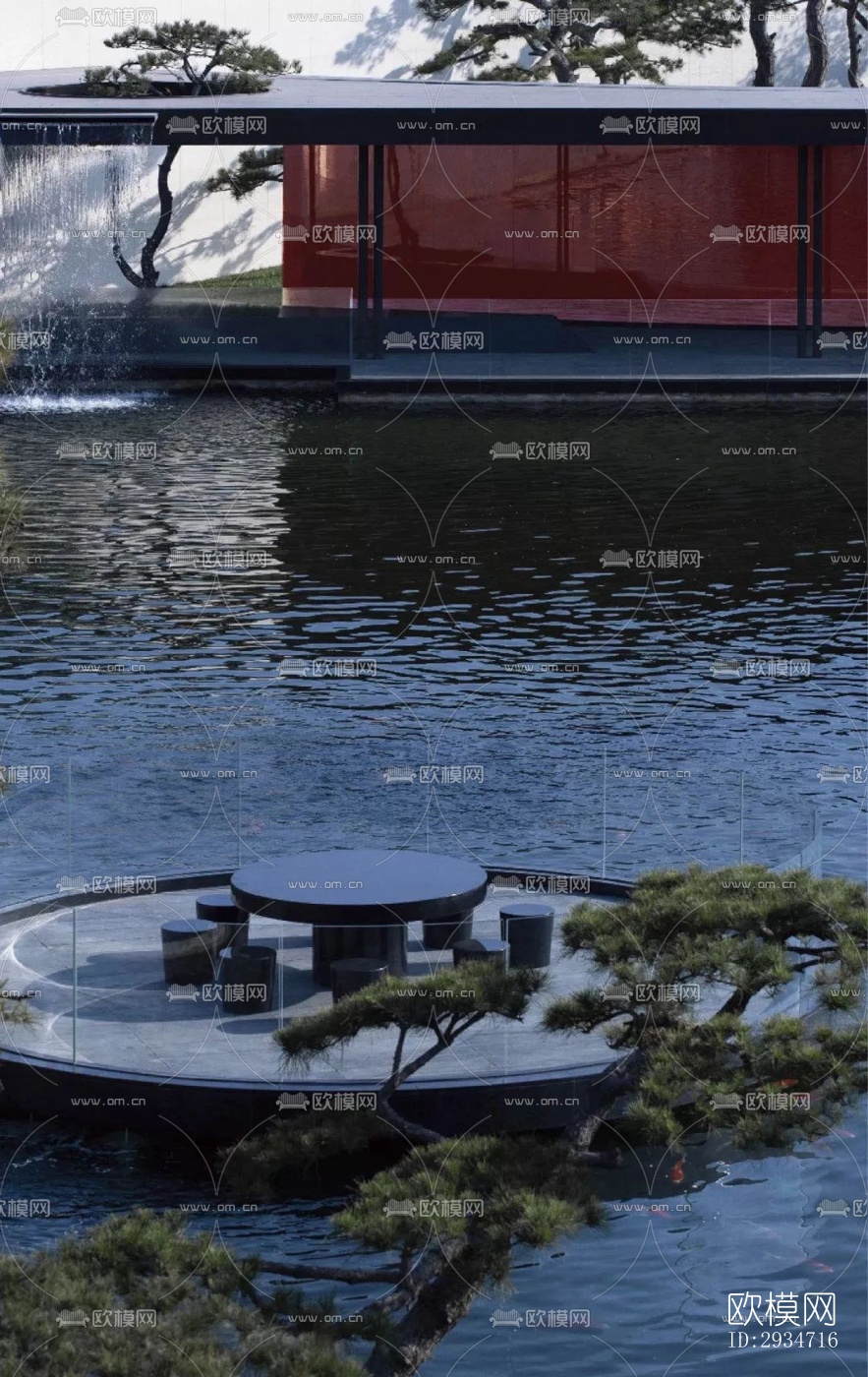 现代平层效果图下载（渲染图13）