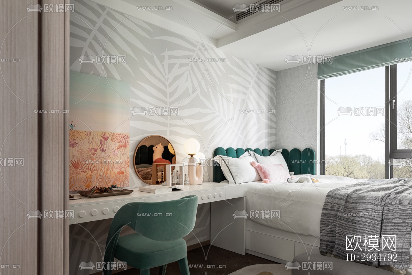 现代平层效果图下载（渲染图16）