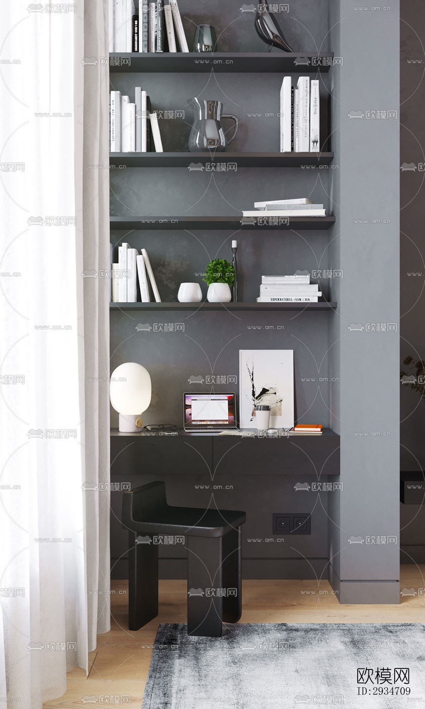 现代平层效果图下载（渲染图6）