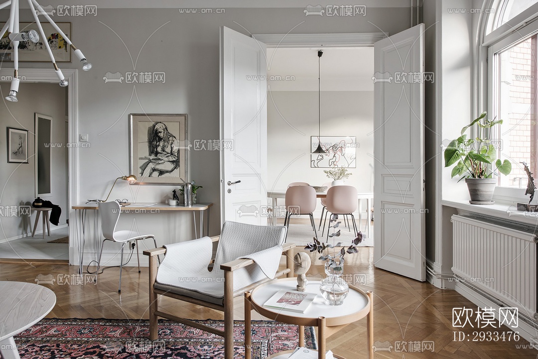 北欧公寓效果图下载（渲染图1）