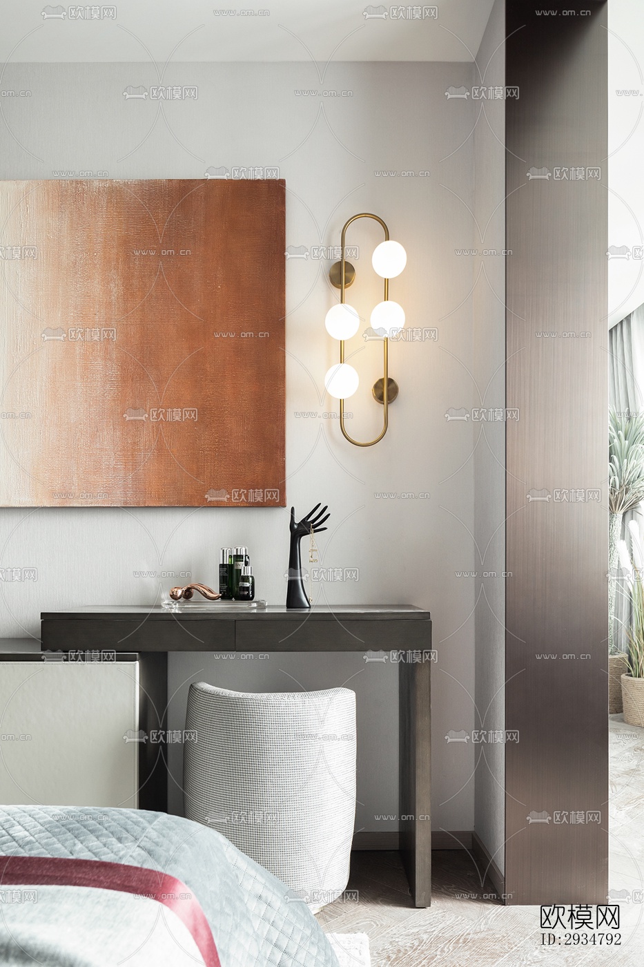 现代平层效果图下载（渲染图12）