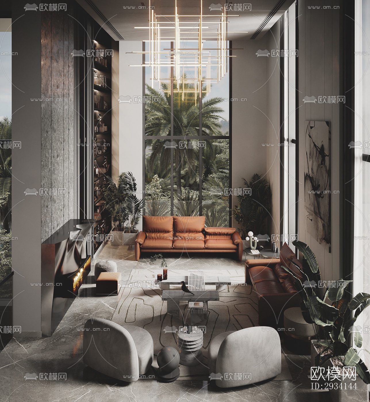 现代别墅效果图下载（渲染图10）