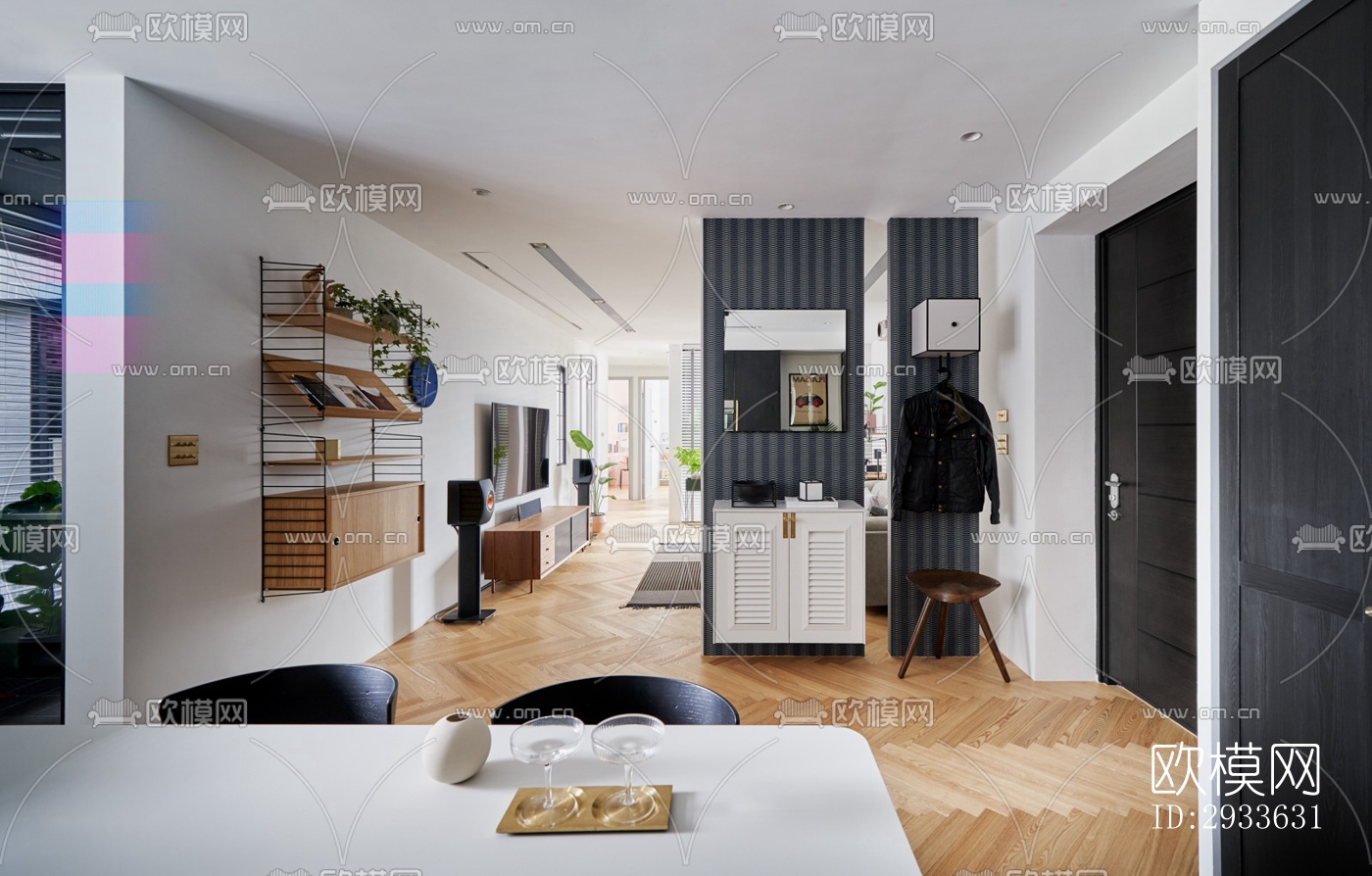 北欧公寓效果图下载（渲染图2）