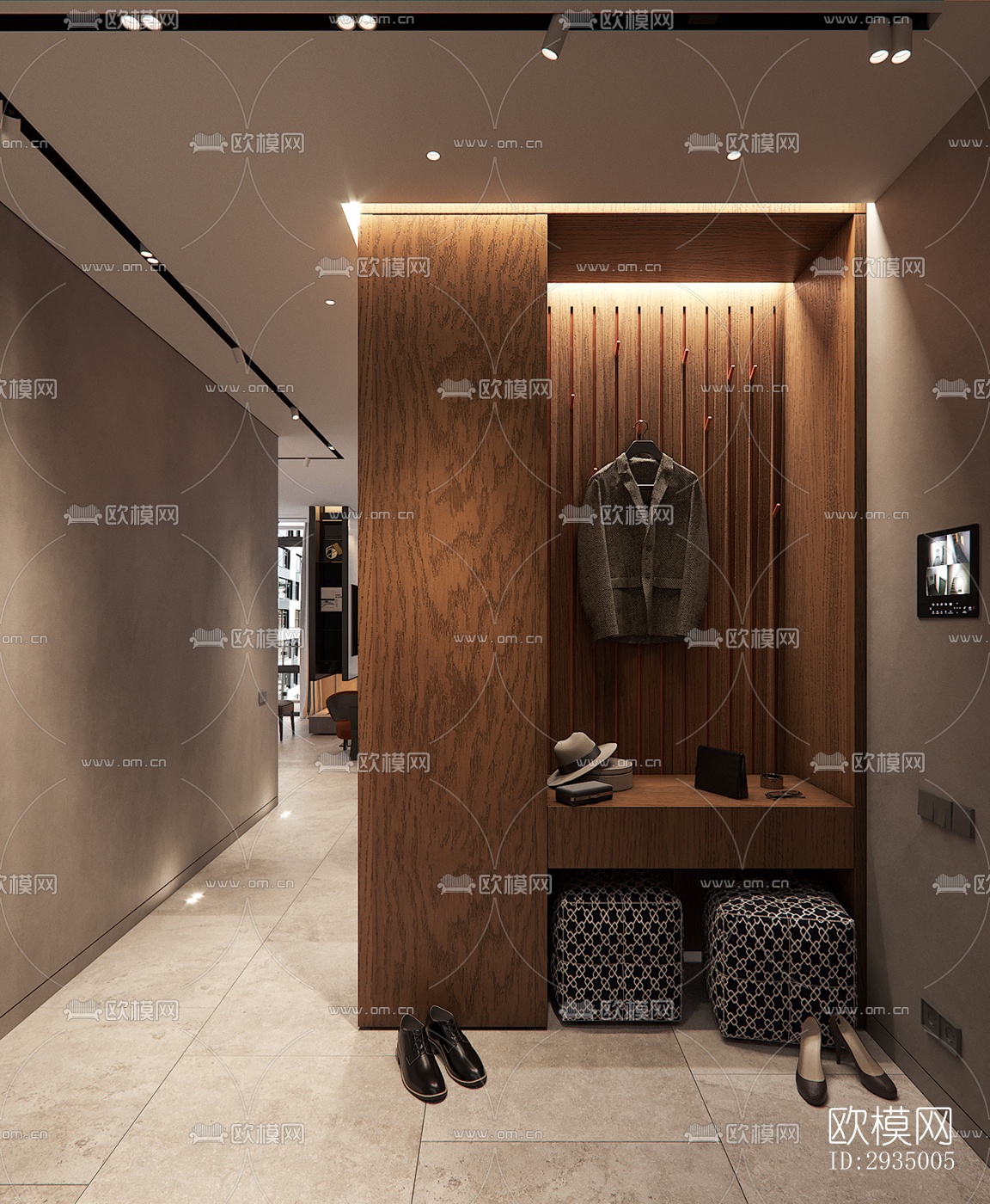 现代平层效果图下载（渲染图4）