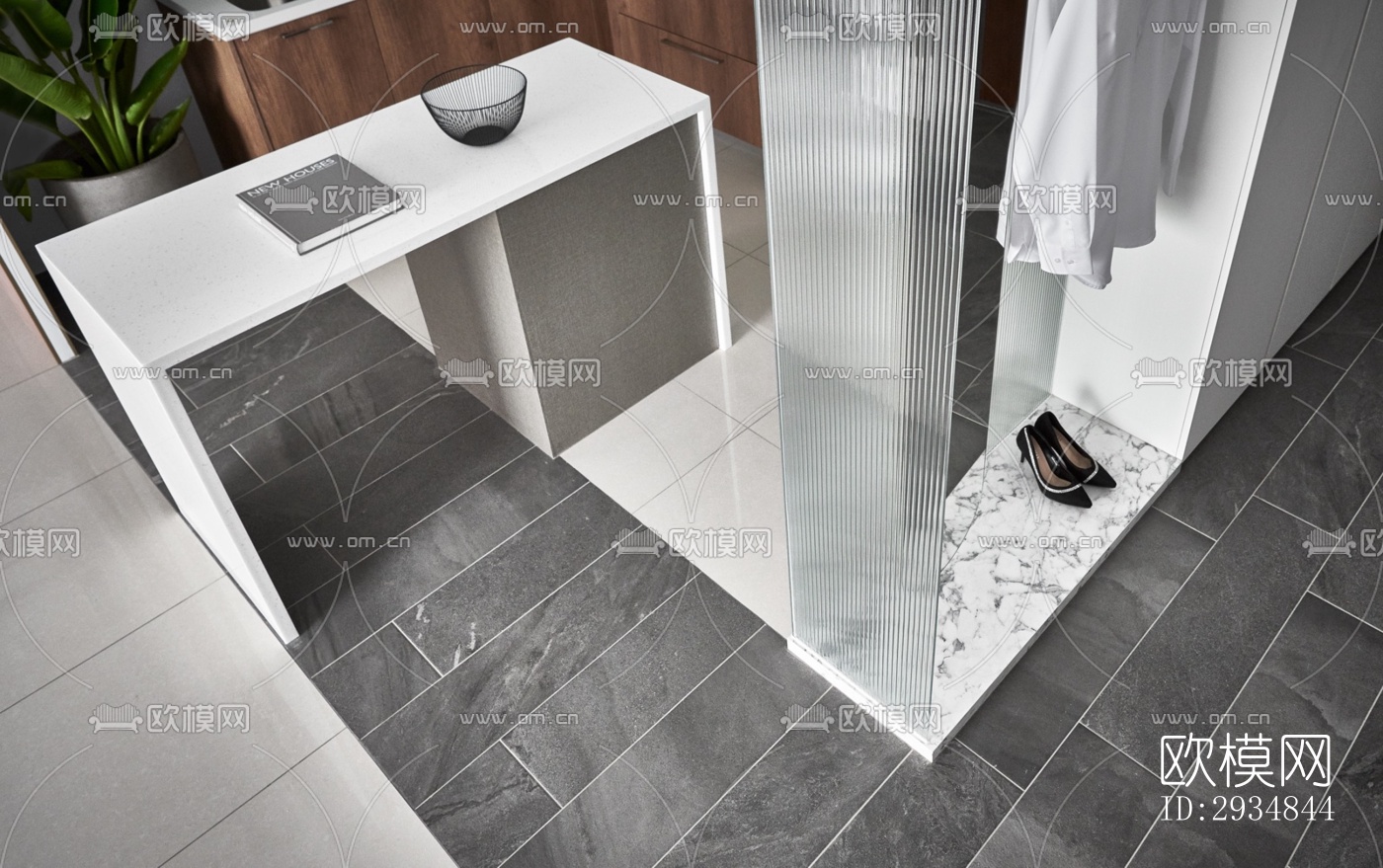 现代平层效果图下载（渲染图4）