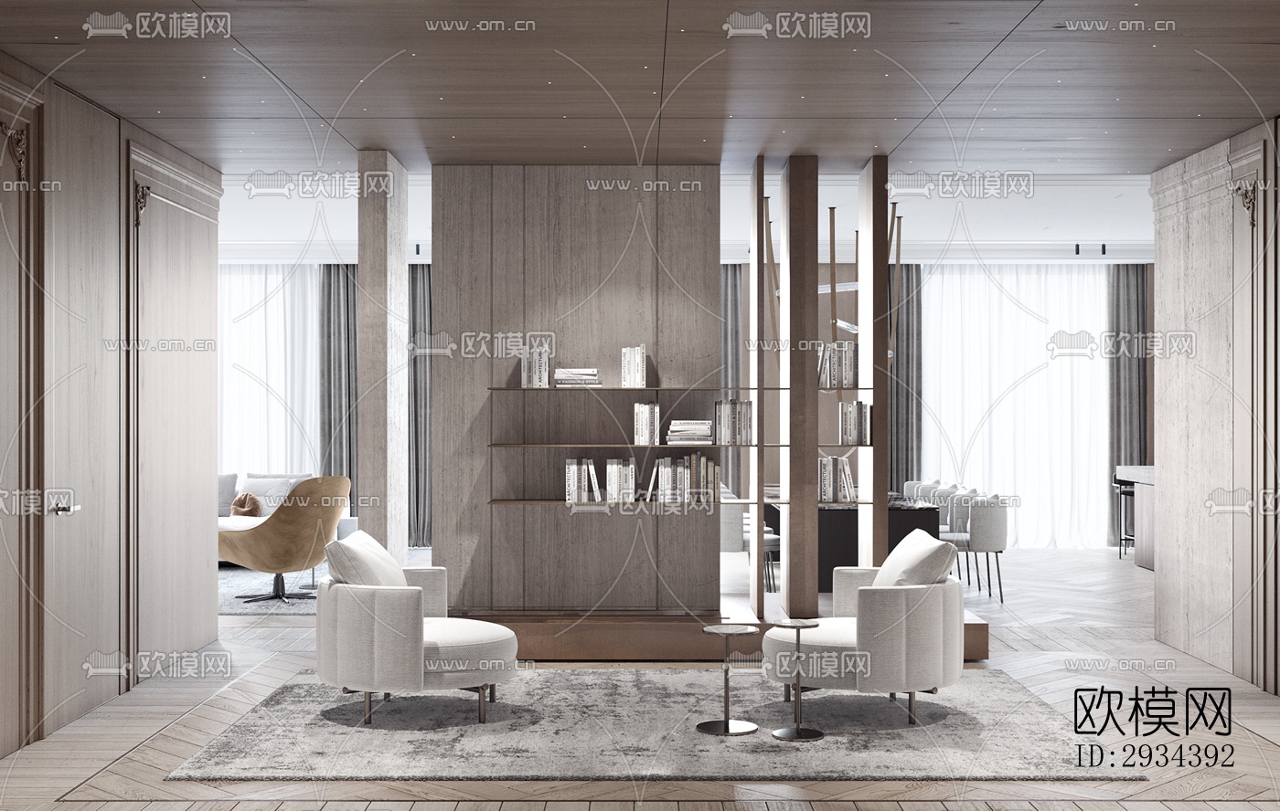 北欧平层效果图下载（渲染图3）